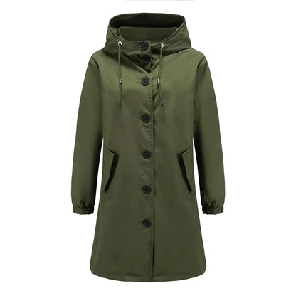 Veste imperméable pour femme avec capuche