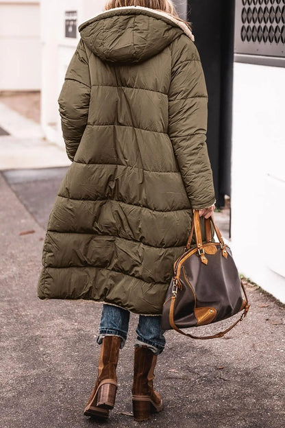 Lange Damenpufferjacke Warm & Stylish Polyester - IdealeKleiden