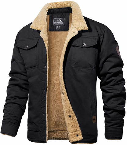 Veste d'hiver chaude Doublure Sherpa Imperméable Robuste