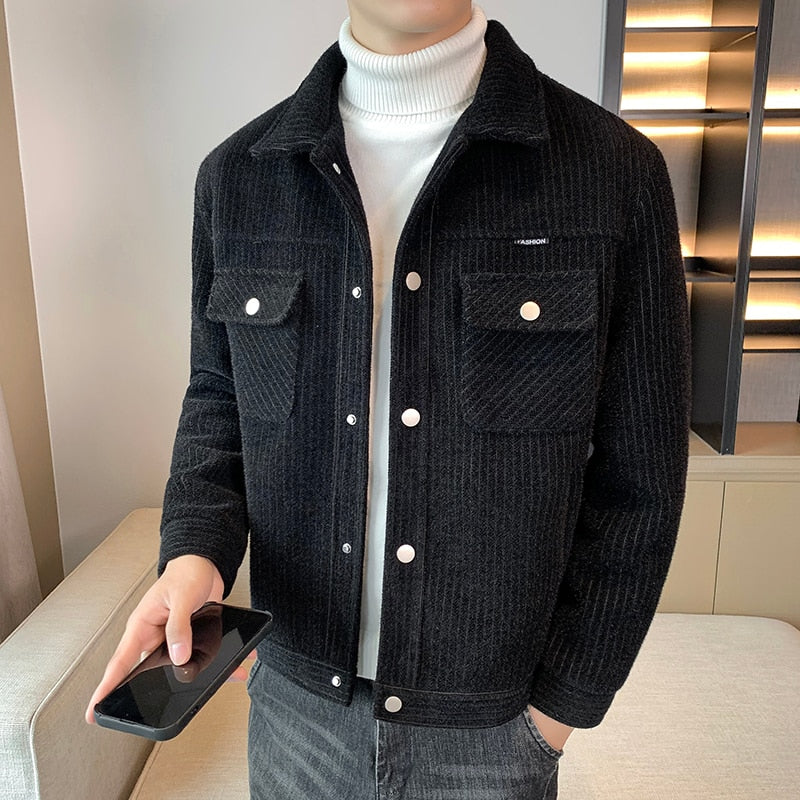 Herren Premium-Jacke Leder Style - IdealeKleiden