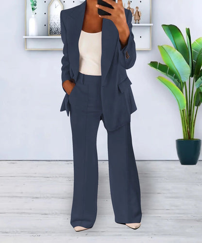 Ensemble élégant blazer et pantalon 2 pièces pour femme Style moderne