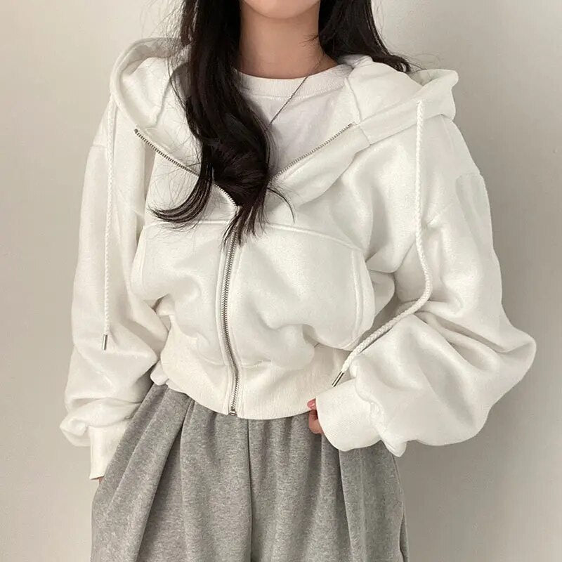 Robe courte femme oversize à capuche style gilet