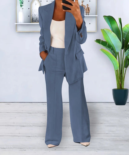 Ensemble élégant blazer et pantalon 2 pièces pour femme Style moderne