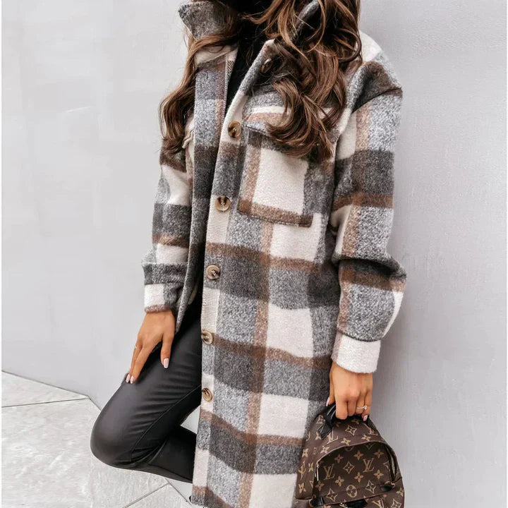 Jasmine - Veste à carreaux pour femme