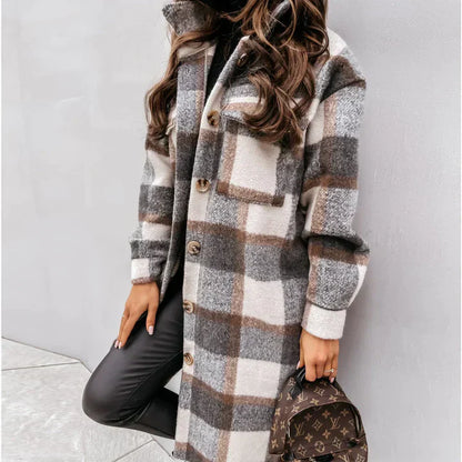 Jasmine - Veste à carreaux pour femme