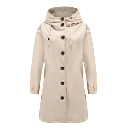 Veste imperméable pour femme avec capuche