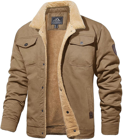 Veste d'hiver chaude Doublure Sherpa Imperméable Robuste