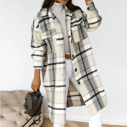 Jasmine - Veste à carreaux pour femme