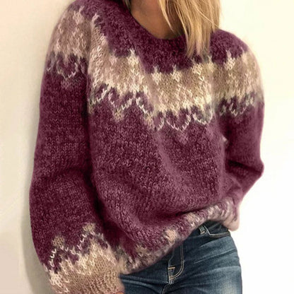 Pull en tricot islandais douillet et chaud