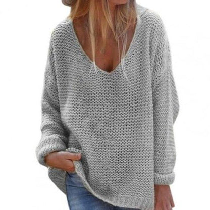 Pullovers douillets en maille pour femme, oversize et chauds