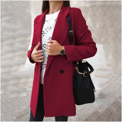 Manteau Mélange de laine Sur mesure Classique Simple boutonnage
