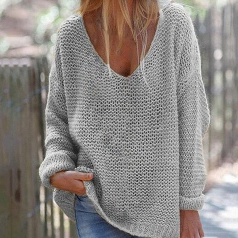 Pullovers douillets en maille pour femme, oversize et chauds