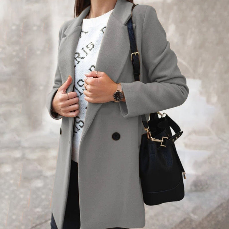 Manteau Mélange de laine Sur mesure Classique Simple boutonnage