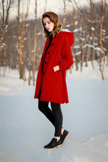 Imperméable long avec capuche