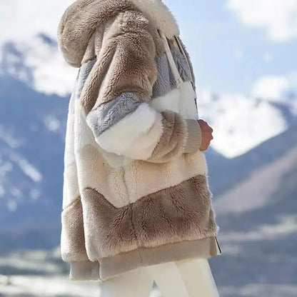 Veste en polaire douce avec capuche Sportif