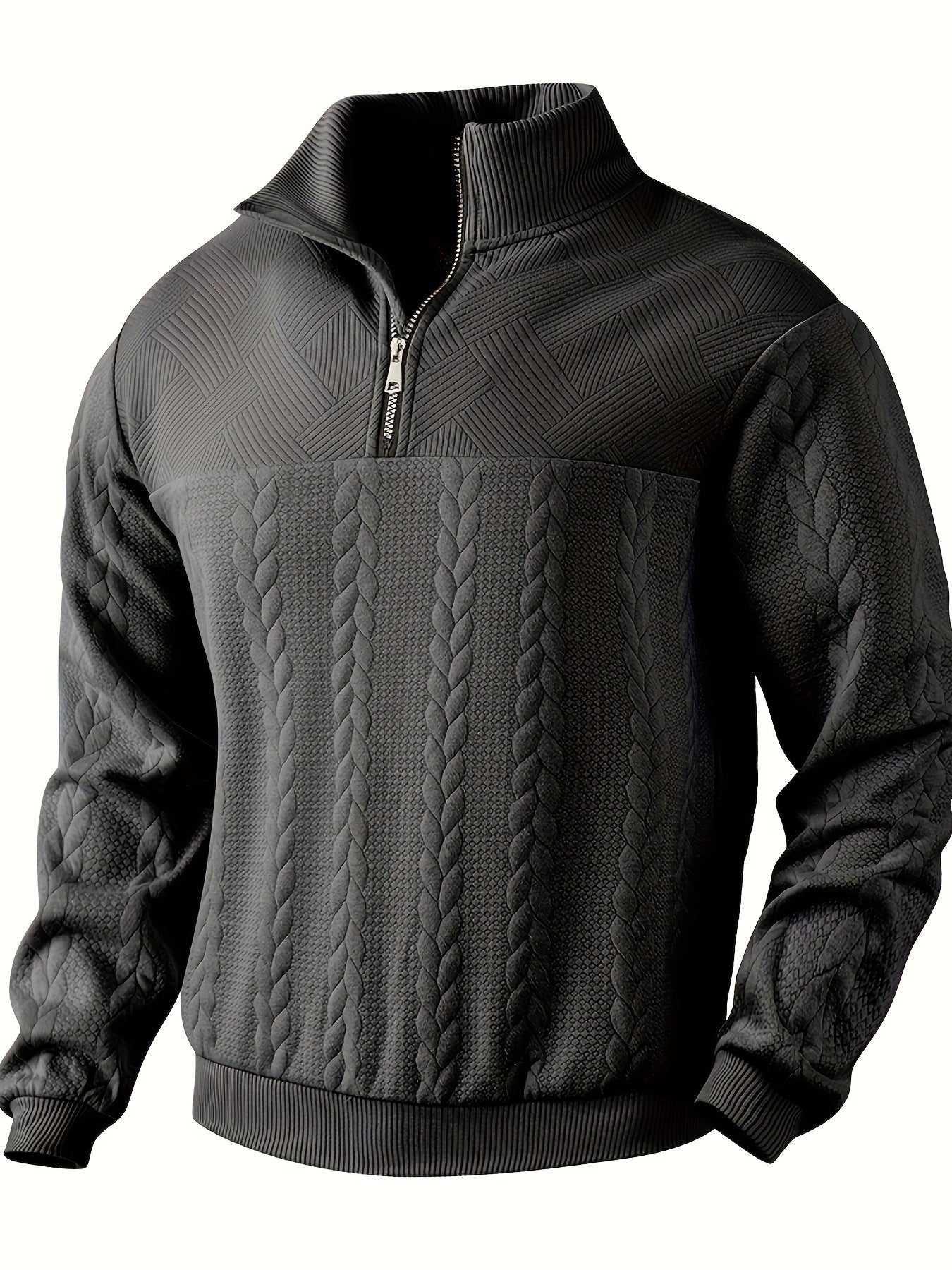 Pull élégant pour homme avec fermeture éclair