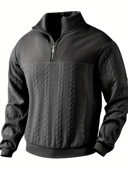 Pull élégant pour homme avec fermeture éclair