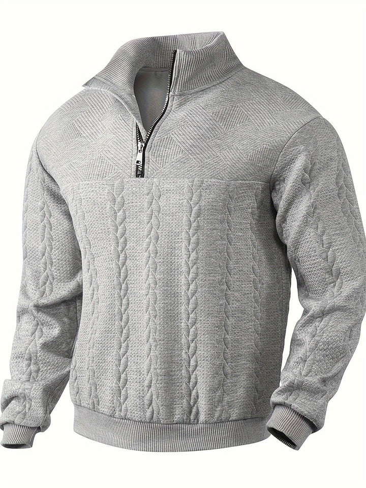 Pull élégant pour homme avec fermeture éclair