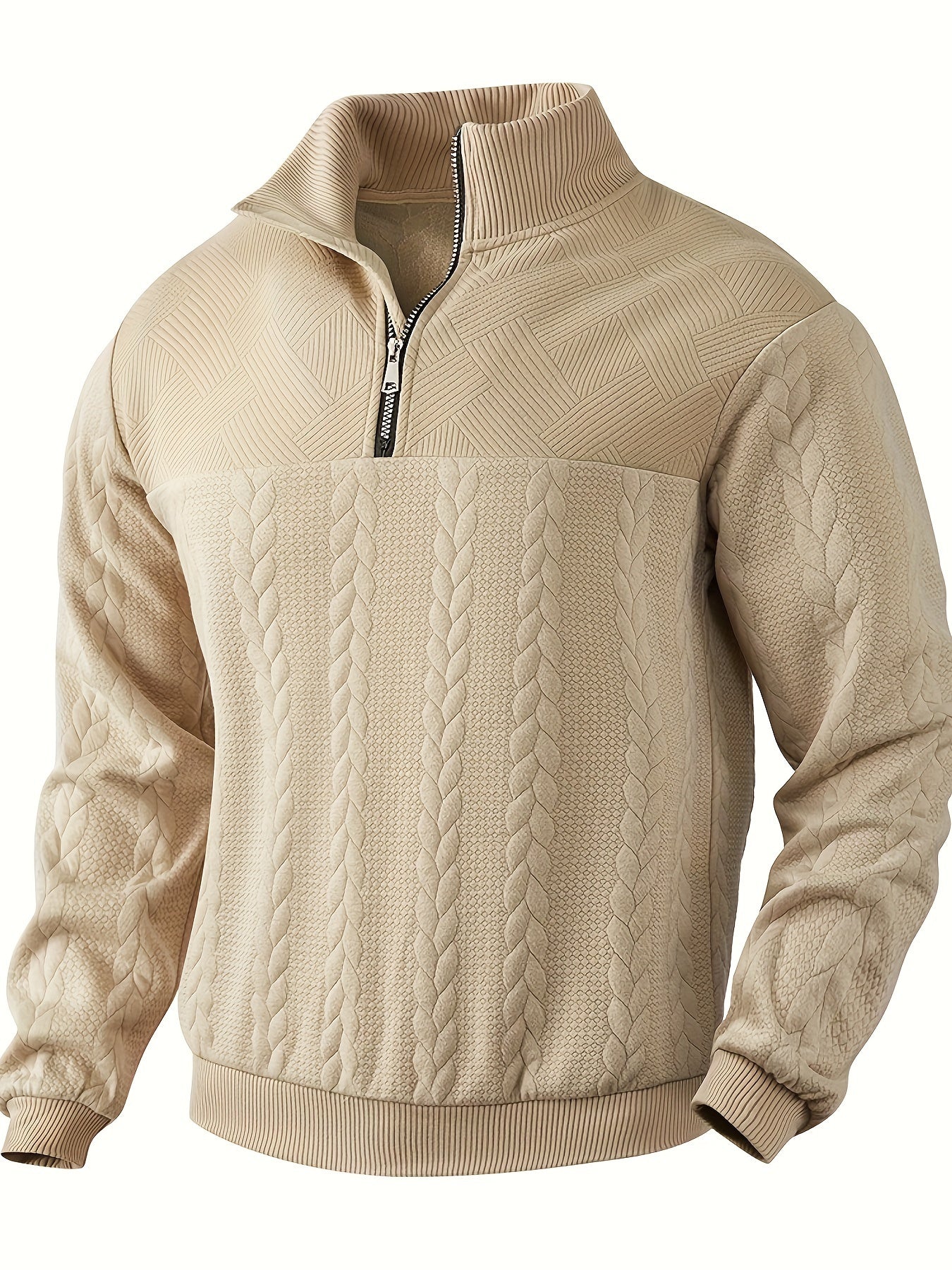 Pull élégant pour homme avec fermeture éclair