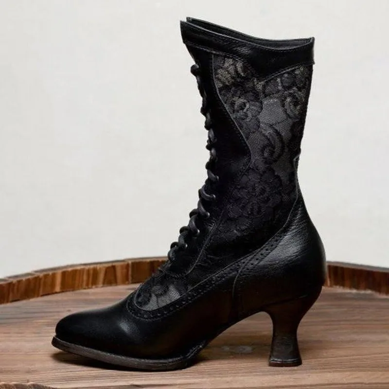 Bottines élégantes pour femme style rétro