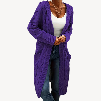 Cardigan à capuche confortable et chaud