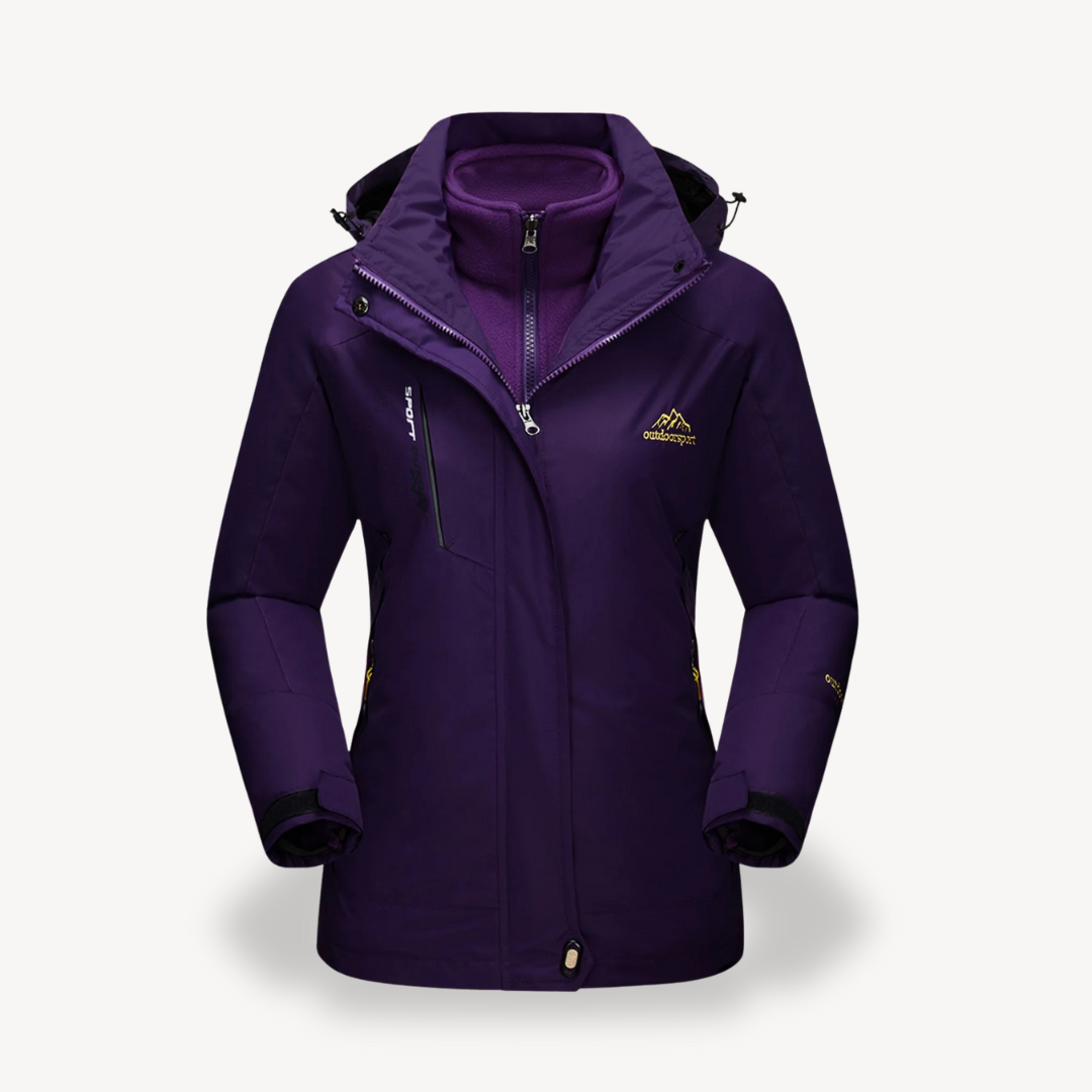 Veste de ski 3 en 1 imperméable pour femme