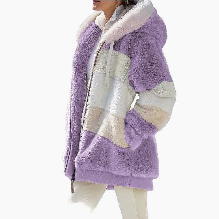 Veste d'hiver élégante à rayures