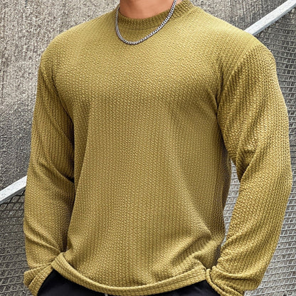 Grand pull en maille col rond homme
