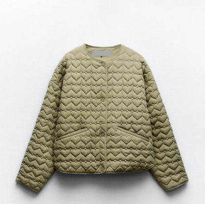 Veste femme doublée motif cœurs