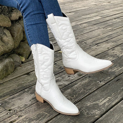 Bottes western classiques en cuir