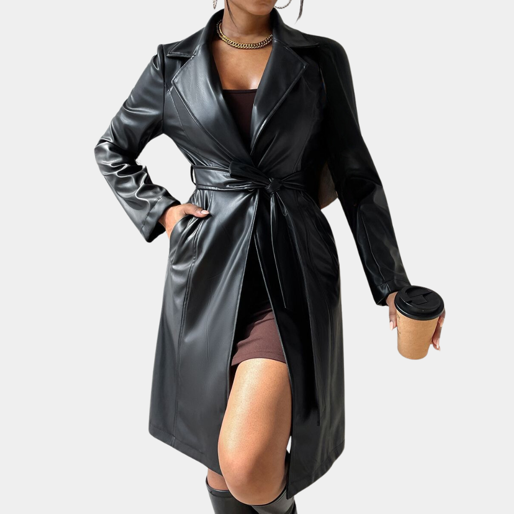 Veste longue élégante pour femme, tendance pour l'automne