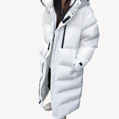 Robe chaude en duvet Manteau à capuche femme