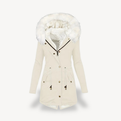 Parka en fausse fourrure pour femme, manteau d'hiver