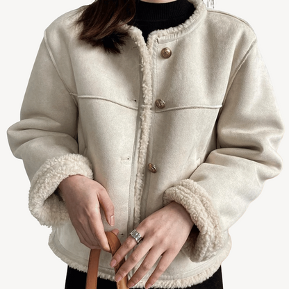 Veste d'hiver femme doublée polaire fausse fourrure