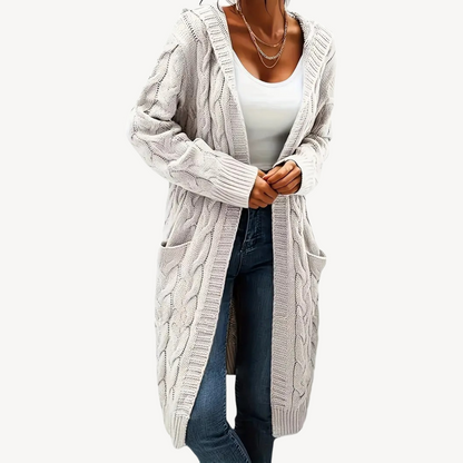 Cardigan à capuche confortable et chaud