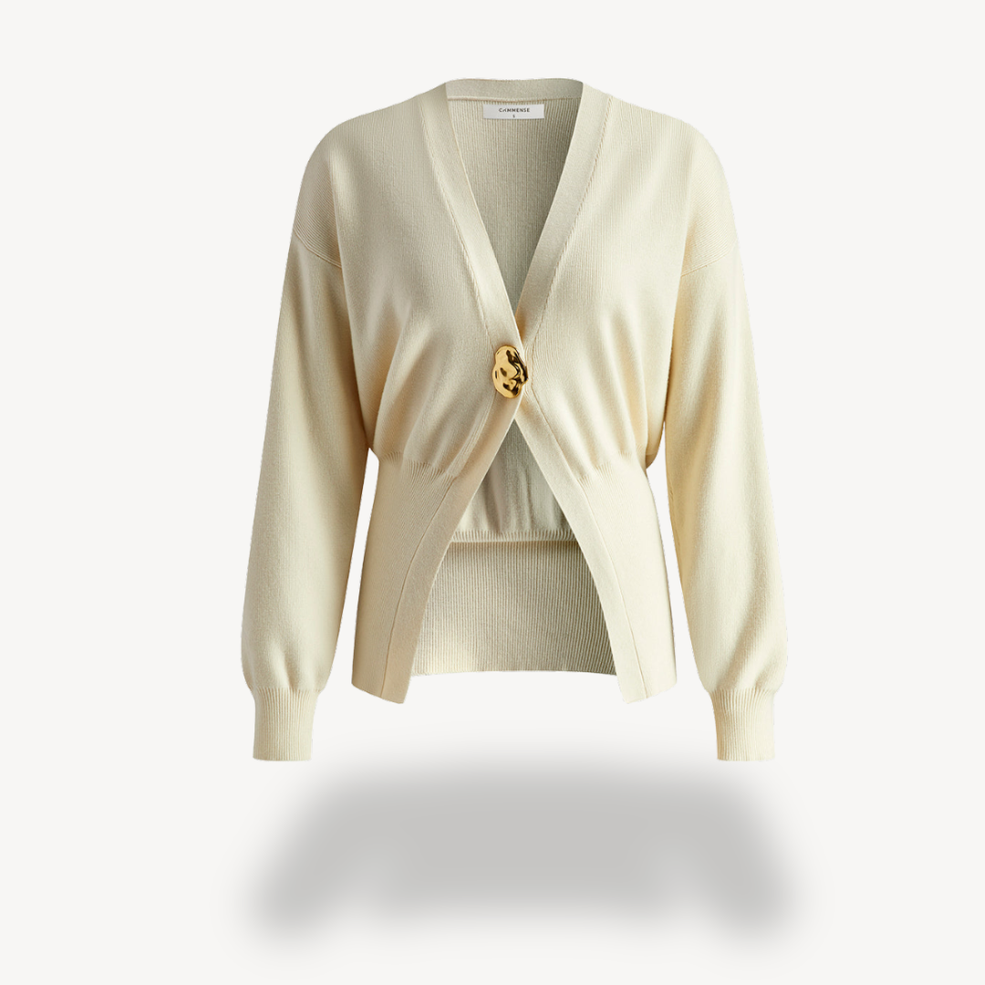 Gilet en tricot pour femme col en V moderne