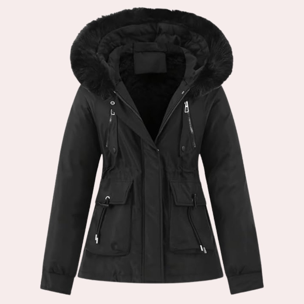 Veste d'hiver pour femme chaude à capuche en polaire