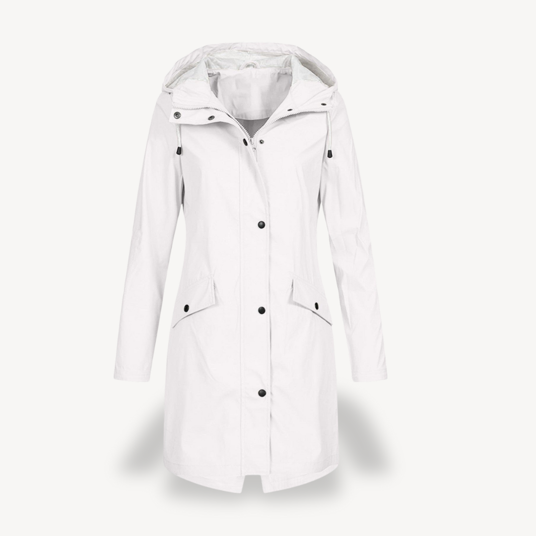 Veste imperméable femme parka à capuche veste de pluie