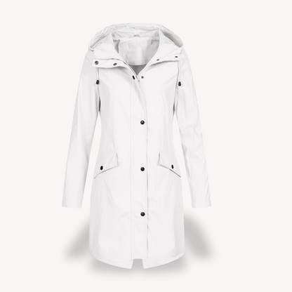 Veste imperméable femme parka à capuche veste de pluie