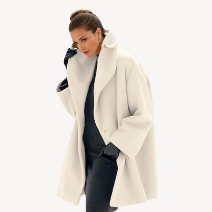 Manteau en laine grande taille élégant pour femme