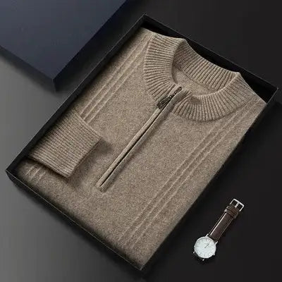 Pull-over Homme Chaud Décontracté Semi-zippé