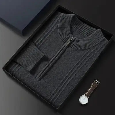 Pull-over Homme Chaud Décontracté Semi-zippé