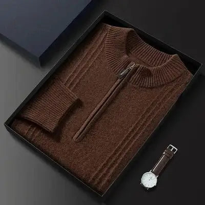 Pull-over Homme Chaud Décontracté Semi-zippé