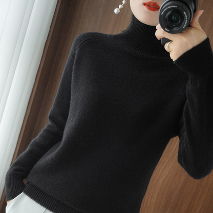 Pull col roulé femme chaud et confortable