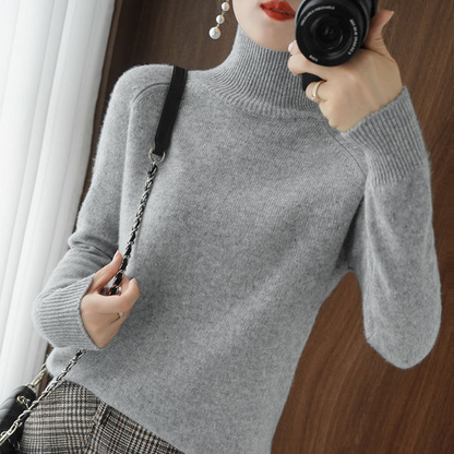 Pull col roulé femme chaud et confortable