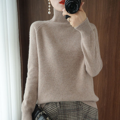 Pull col roulé femme chaud et confortable