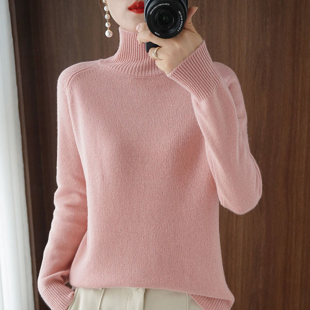 Pull col roulé femme chaud et confortable