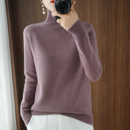 Pull col roulé femme chaud et confortable
