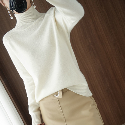 Pull col roulé femme chaud et confortable
