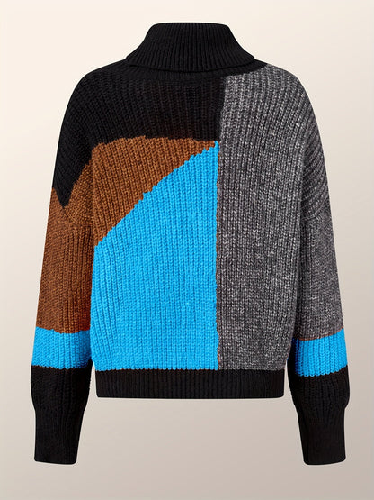 Pull-overs douillets pour femme, col roulé chaud